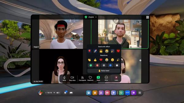 Приложение Zoom теперь доступно на Quest, позволяя проводить совещания в виде аватара.
